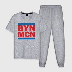 Пижама хлопковая мужская Run Bayern Munchen, цвет: меланж