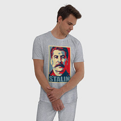 Пижама хлопковая мужская Stalin USSR, цвет: меланж — фото 2