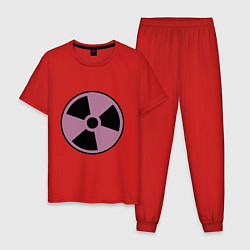 Пижама хлопковая мужская Nuclear dander, цвет: красный