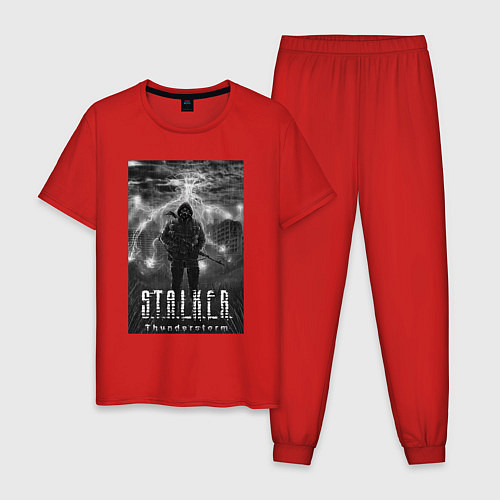 Мужская пижама Stalker thunderstorm / Красный – фото 1
