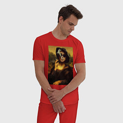 Пижама хлопковая мужская Мона Марла, цвет: красный — фото 2