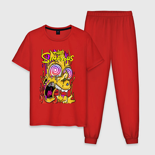 Мужская пижама Жидкий Барт / Красный – фото 1