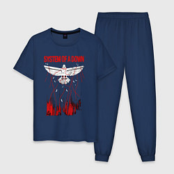 Пижама хлопковая мужская SoD media, цвет: тёмно-синий