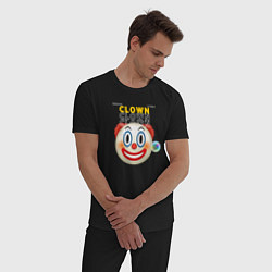 Пижама хлопковая мужская Litterly Clown, цвет: черный — фото 2