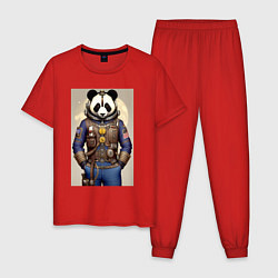 Мужская пижама Крутой панда - стимпанк от нейроарт