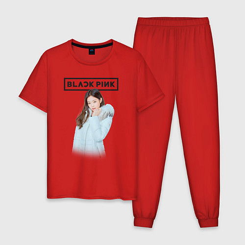 Мужская пижама Jisoo Blackpink winter / Красный – фото 1