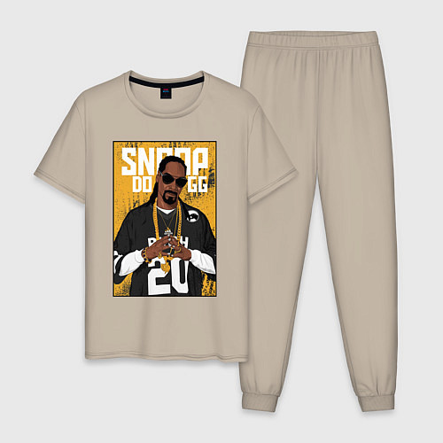Мужская пижама Snoop dogg с цепями / Миндальный – фото 1
