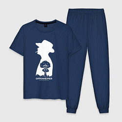 Пижама хлопковая мужская Оппенгеймер, цвет: тёмно-синий