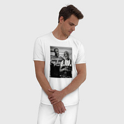 Пижама хлопковая мужская Old Gangstars, цвет: белый — фото 2