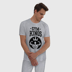 Пижама хлопковая мужская Gym kings, цвет: меланж — фото 2