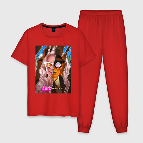 Мужская пижама Barbenheimer барбигеймер / Красный – фото 1