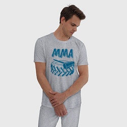Пижама хлопковая мужская MMA power, цвет: меланж — фото 2