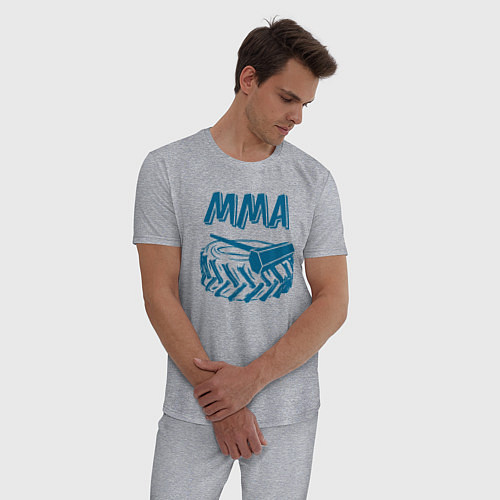 Мужская пижама MMA power / Меланж – фото 3