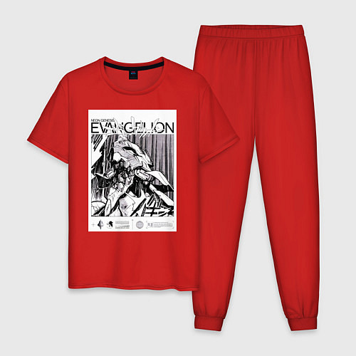 Мужская пижама Евангелион арт / Красный – фото 1