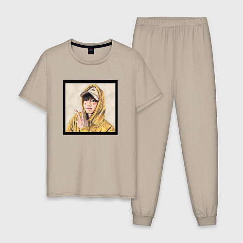 Мужская пижама Хан Джи Сон - Stray Kids / Миндальный – фото 1