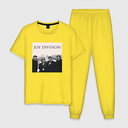 Пижама хлопковая мужская Тру фанат Joy Division, цвет: желтый