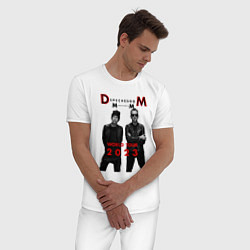 Пижама хлопковая мужская Depeche Mode - Memento Mori, цвет: белый — фото 2