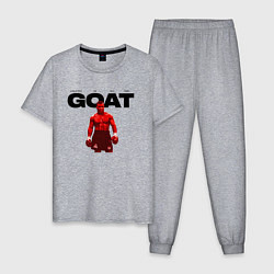 Пижама хлопковая мужская GOAT - Mike Tyson, цвет: меланж