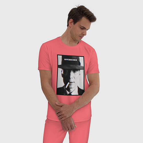 Мужская пижама Взгляд Оппенгеймера / Коралловый – фото 3