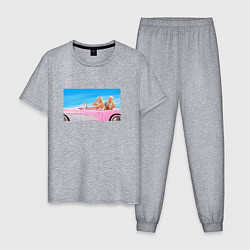 Пижама хлопковая мужская Барби 2023, цвет: меланж