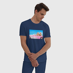 Пижама хлопковая мужская Барби 2023, цвет: тёмно-синий — фото 2