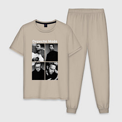 Пижама хлопковая мужская Depeche Mode Violator 2, цвет: миндальный