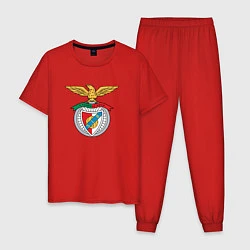 Пижама хлопковая мужская Benfica club, цвет: красный