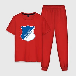 Пижама хлопковая мужская Hoffenheim fc germany, цвет: красный