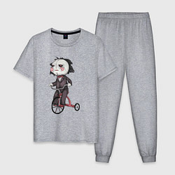Пижама хлопковая мужская Saw bike, цвет: меланж