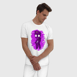 Пижама хлопковая мужская Фиолетовый человек, цвет: белый — фото 2