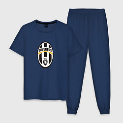 Пижама хлопковая мужская Juventus sport fc, цвет: тёмно-синий