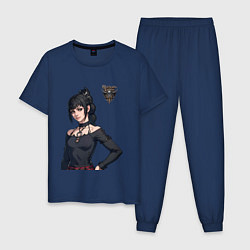 Пижама хлопковая мужская Shadowheart - балдурс гейт 3, цвет: тёмно-синий