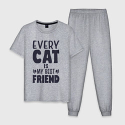 Мужская пижама Every cat is my best friend