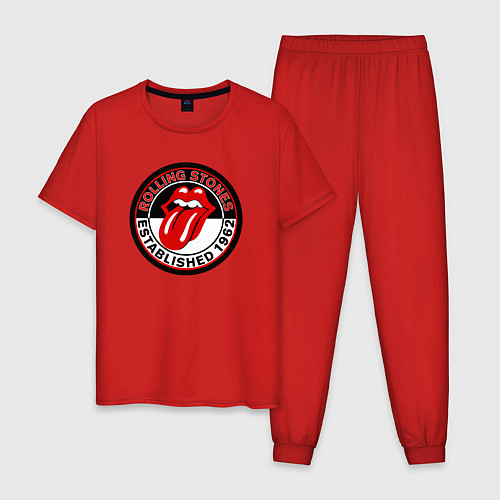 Мужская пижама Rolling Stones established 1962 / Красный – фото 1