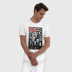 Пижама хлопковая мужская Slipknot - all comix style, цвет: белый — фото 2