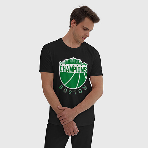 Мужская пижама Boston champions / Черный – фото 3