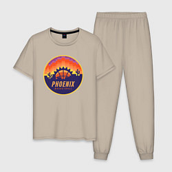 Пижама хлопковая мужская Phoenix basketball, цвет: миндальный