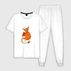 Мужская пижама Оранжевый дракон