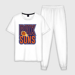 Пижама хлопковая мужская Phx Suns, цвет: белый