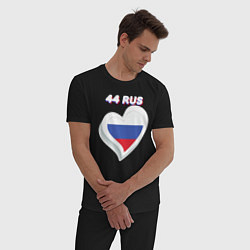 Пижама хлопковая мужская 44 регион Костромская область, цвет: черный — фото 2