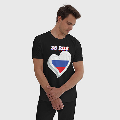Мужская пижама 35 регион Вологодская область / Черный – фото 3