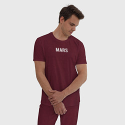 Пижама хлопковая мужская Mars 30STM, цвет: меланж-бордовый — фото 2