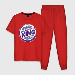 Пижама хлопковая мужская Sacramento king, цвет: красный