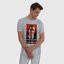 Пижама хлопковая мужская Sigman, цвет: меланж — фото 2