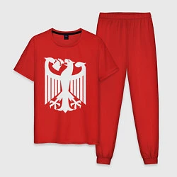 Пижама хлопковая мужская Немецкое пиво, цвет: красный
