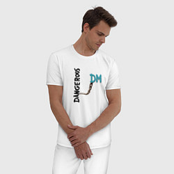 Пижама хлопковая мужская Depeche Mode - Dangerous Alan, цвет: белый — фото 2