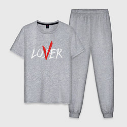 Пижама хлопковая мужская Loser - lover, цвет: меланж