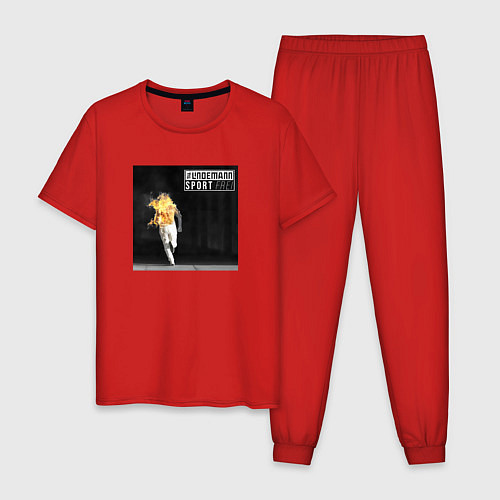 Мужская пижама Sport frei - Lindemann / Красный – фото 1