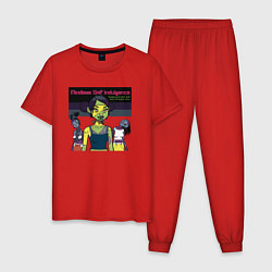 Пижама хлопковая мужская Mindless Self Indulgence rock group, цвет: красный