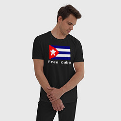 Пижама хлопковая мужская Free Cuba, цвет: черный — фото 2